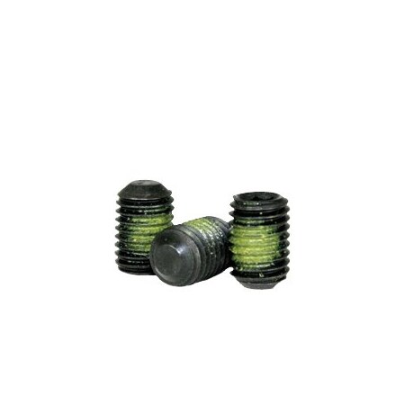 Newport Fasteners Nylon Patch Socket Set Screw Flat Point, 5/8-11 x 5/8", Alloy Steel, Black Oxide, Hex Socket , 50PK 972950-50